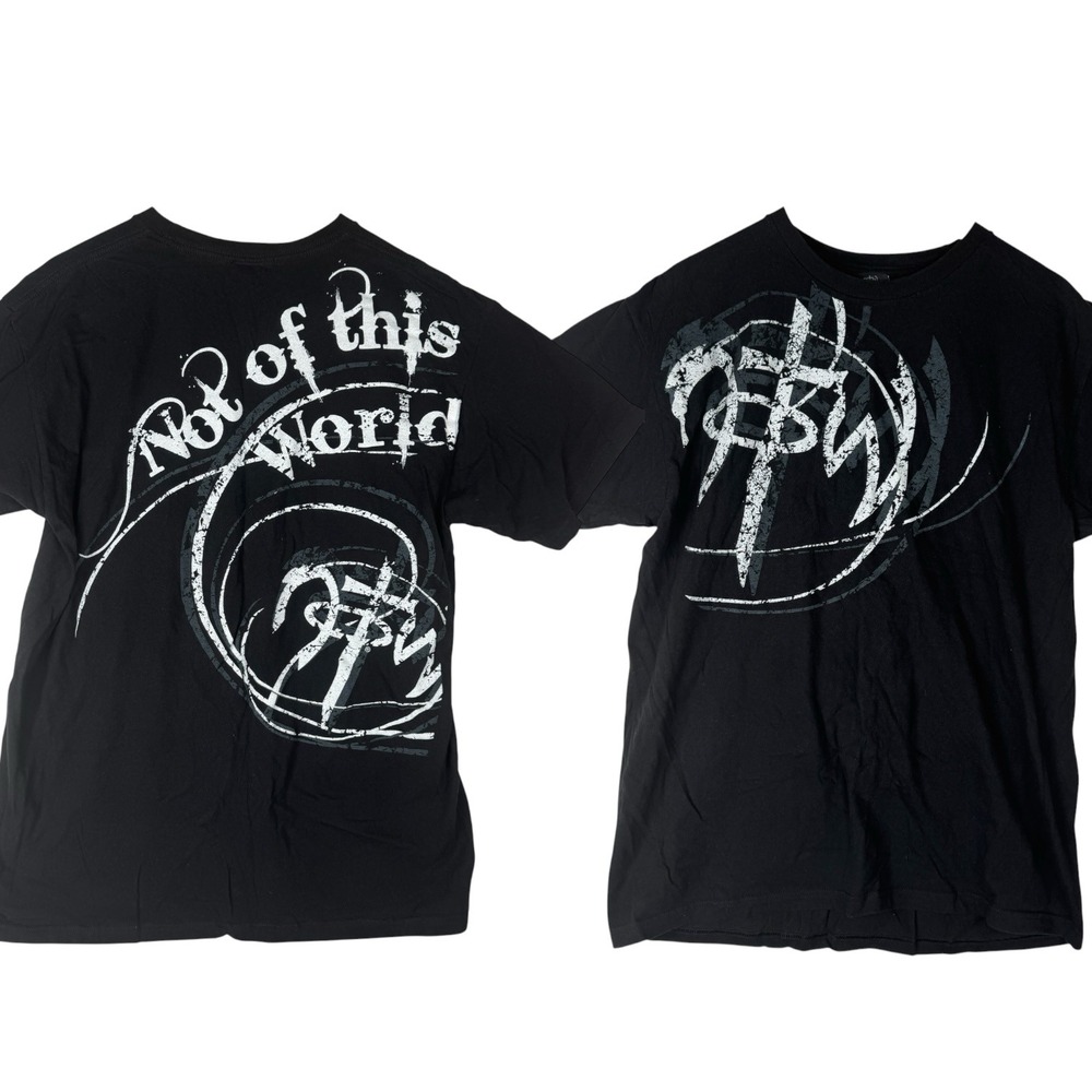 Not Of This World NOTW T Shirt Mens Size Large Christian Jesus Grunge Streetwear
